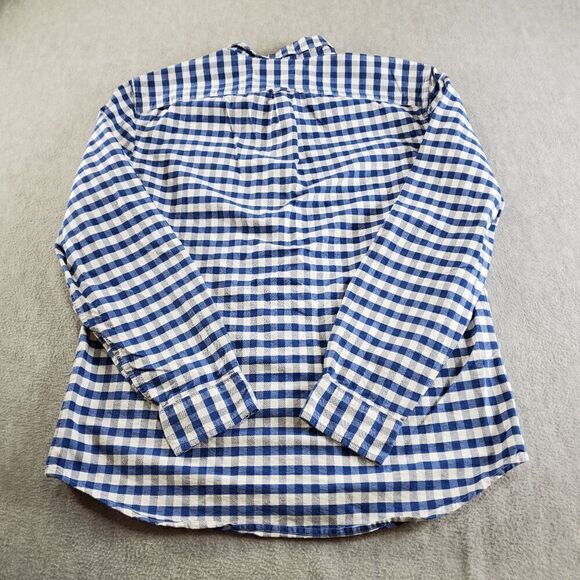Gap Shirt Men XL Blue Check Casual Long Sleeve Original Fit Collared Button Down - Picture 10 of 11